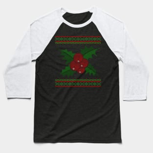 Knitted Mistletoe Baseball T-Shirt